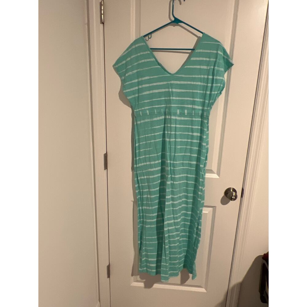 Fresh Produce Striped Teal Long Dress with Tie – Size S - Picture 5 of 5